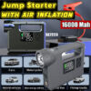 Multifunctional 5-in-1 Jump Starter, Air Pump, Lighting, USB Power Bank, 1000-2000A 16000mAh